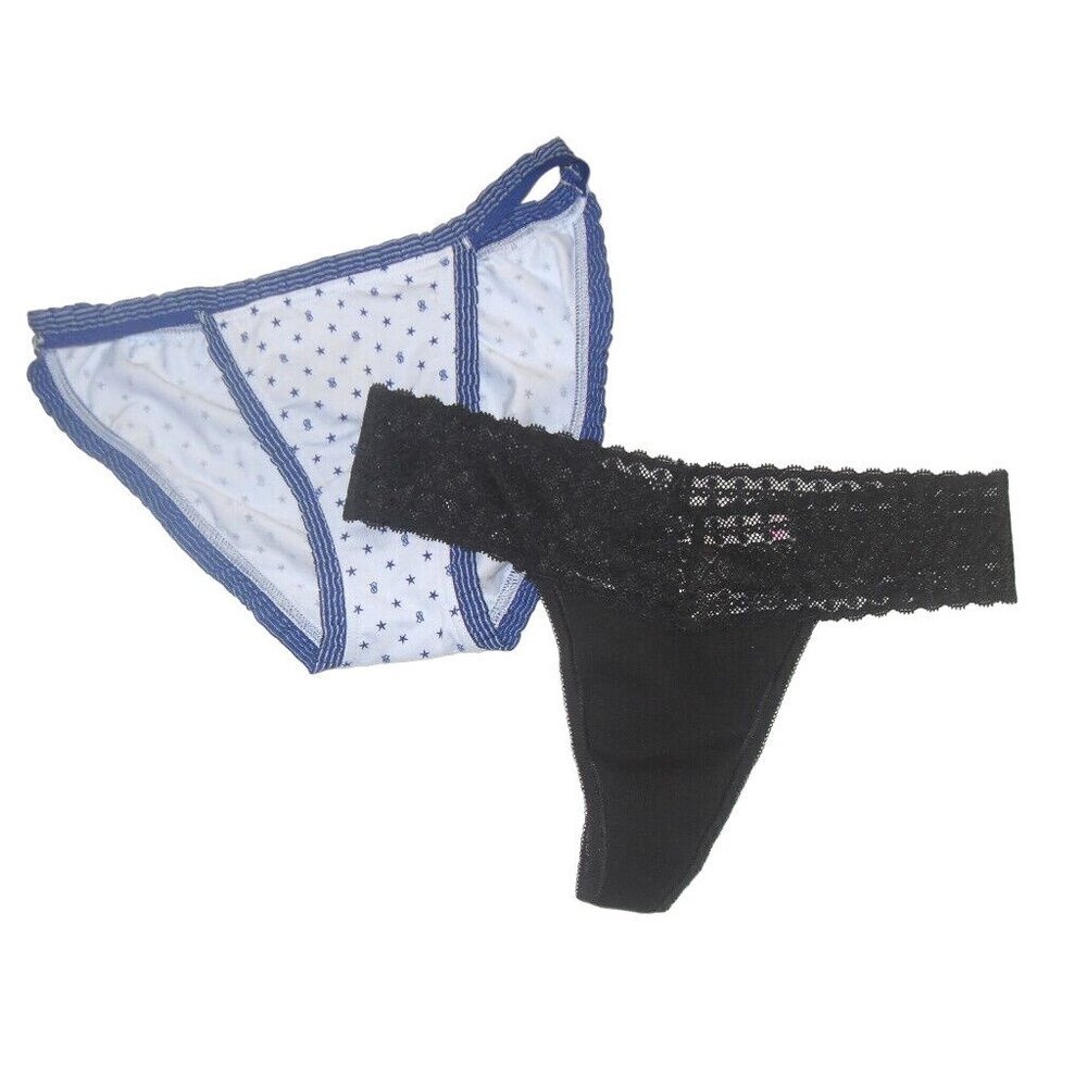 VICTORIA'S SECRET LOT OF 2 THONG/STRING BIKIN PANTY XS NWT